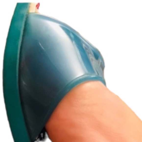 Coach  size 10 aqua blue jelly sandals kitten heel waterproof - Picture 7 of 13